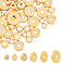 48Pcs 6 Styles Brass Spacer Beads, Flat Round, Real 24K Gold Plated, 4~10x1.5~2mm, Hole: 1.6~2.5mm, 8pcs/style