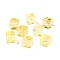 Natural Lemon Quartz(Heated) Cube Beads, 8~10mm