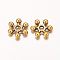 Zinc Alloy Beads Spacers, with One Hole, Snowflake, Cadmium Free & Nickel Free & Lead Free, Antique Golden, 8.5x2.5mm, Hole: 1.5mm