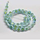 Vidrio millefiori artesanal planas hebras de perlas redondas LK-P011-M-3