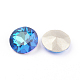 Apuntado hacia atrás & dorso plateado Diamante de imitación de cristal Cabujones RGLA-J012-8mm-001BB-2