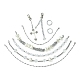 Acrylique multicouche de style rétro et 304 chaîne de sac à main en perles d'acier inoxydable AJEW-FZ00007-4