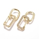 Brass Micro Pave Cubic Zirconia Dangle Huggie Hoop Earrings EJEW-G279-01G-01-1