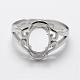 925 Sterling Silver Finger Ring Components STER-F027-57P-3