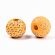 Painted Natural Wood Beads WOOD-T021-53A-10-2