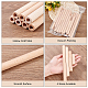 OLYCRAFT 38pcs Hollow Wooden Rods 5/10/15/20cm Beech Wooden Dowel Rods Unfinished Natural Wood Craft Dowel Rods Hardwood Sticks for DIY Projects Crafting Grain Baskets Making - Hole 8mm WOOD-OC0002-53-4