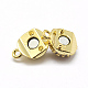 Brass Micro Pave Cubic Zirconia Magnetic Clasps with Loops ZIRC-P071-27G-NR-2