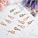 12 pièces 6 style japonais émail omamori bénédiction décoration téléphone breloques sangle HJEW-PH01770-3