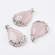 Idea regalo di San Valentino per pendenti in quarzo rosa naturale G-Q689-10-1