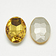 Cabujones de cristal con rhinestone RGLA-T080-10x12mm-22-2