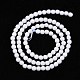 Synthétiques agate perles blanches de brins G-D419-4mm-01-2