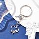 Porte-clés pendentif en alliage coeur saint valentin KEYC-JKC00625-4