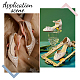 2 pieza de adornos de zapatos de imitación de perlas y rhinestone de plástico FIND-FG0002-55LG-5