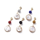 Pendenti grandi di perle keshi naturali barocche HJEW-JM00380-1