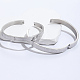 2 pièce de bracelets à charnière en acier inoxydable QR1999-2-3