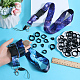 GORGECRAFT 42PCS Anti-Lost Necklace Lanyard Set Including 2PCS Anti-Loss Pendant Strap String Holder with 40PCS 8&13&16&18&20mm Black Silicone Rubber Rings for Office Key Chains Outdoor Activities DIY-GF0008-31-3
