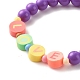Bracelets extensibles en perles acryliques pour enfants BJEW-JB07784-5