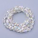 Electroplate Glass Beads Strands X-EGLA-I009-FR04-2