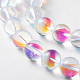 Chapelets de perles rondes en pierre de lune synthétique teinte G-L376-12mm-B08-1