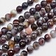 Faceted Natural Botswana Agate Round Beads Strands G-I166-01-10mm-1