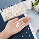 NBEADS 500 Pcs White ABS Faux Pearl Beads KY-NB0001-40-3