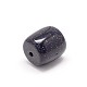 Synthetic Blue Goldstone Barrel Beads G-P076-19-2
