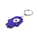 Handmade Lampwork Blue Evil Eye Keychain Key Ring KEYC-JKC00385-04-3
