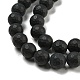 Natürliche schwarze Achat Perlen Stränge G-D710-8mm-06-2