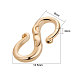 BENECREAT 10 PCS 18K Gold Plated S-Hook Clasps Necklace Clasp Jewelry Findings for DIY Jewelry Making KK-BC0003-76G-2