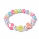 Kinder Acryl Perlen Stretch Armbänder BJEW-JB04838-M-2