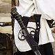 Gorgecraft rinascimentale spada in pelle fondina mano destra spada fodero cintura spada medievale rana fondina spada supporto per pugnale cavaliere pirata cosplay costume in pelle pieno fiore AJEW-WH0291-22B-5