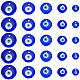 Olycraft 25 Uds cuentas de mal de ojo azul dijes 15mm 20mm 25mm 30mm 35mm cuentas de vidrio de mal de ojo cuentas planas de mal de ojo azul cuentas espaciadoras de globo ocular para pulseras collar pendientes fabricación de joyas decoración artesanal para el hogar LAMP-OC0001-60-1