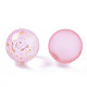 Transparent Spray Painted Frosted Glass Beads GLAA-N035-05D-07-2