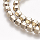 Chapelets de perles en hématite synthétique sans magnétiques G-K239-06A-2
