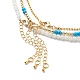 3 pz 3 stile naturale perla e pietra di luna bianca e turchese sintetico e collane di perline opalite set NJEW-JN04000-4