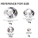 PandaHall Elite 4 Styles Flat Back Glass Rhinestone Cabochons RGLA-PH0002-14-5