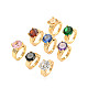 Light Gold Brass Small Ring Charms RJEW-A023-01-1