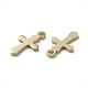 Brass Tiny Cross Charms KK-L205-09G-A-2