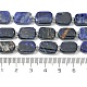 天然石ソーダライトビーズ連売り  シードビーズで  長方形  11.5~12.5x7.5~10x5~6.5mm  穴：0.8~0.9mm  約13個/連  7.68~8.07インチ（19.5~20.5cm） G-C098-A08-01-5