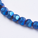 Electroplate Glass Beads Strands LAMP-F012-C-3