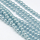 Eco-Friendly Dyed Glass Pearl Round Beads Strands HY-A002-4mm-RB006-1