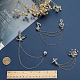 Gorgecraft 3 pièces 3 style couronne & aigle & note de musique cristal strass suspendus chaîne broches JEWB-GF0001-34-3