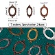 Chgcraft 21 pz 7 colori vassoi pendenti cabochon ovale impostazione base in stile tibetano vassoi con lunetta in lega vuota per foto collana fermacapelli FIND-CA0005-40-2