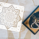FINGERINSPIRE Eid al-Fitr Drawing Stencil 30x30cm Reusable Eid al-Fitr Theme Painting Stencil Mandala Stencil Moon Star Stencil for Painting on Furniture DIY-WH0172-599-3