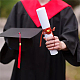 Craspire 卒業帽子ワックスシーリングスタンプ卒業シーリングワックススタンプ 30 ミリメートルレトロヴィンテージ取り外し可能な真鍮スタンプヘッド木製ハンドル付き結婚式の招待状カードギフト包装 AJEW-WH0184-0828-3