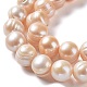 Fili di perle di perle d'acqua dolce coltivate naturali PEAR-E019-15-3