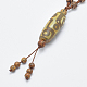 Gioielli buddisti collane di perle di mala dzi in stile tibetano naturale NJEW-I206-01C-2