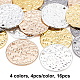 Fingerinspire 16 pièces 4 couleurs protection de l'Écologiques galvanoplastie pendentifs en laiton KK-FG0001-06-4