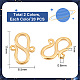 PandaHall Elite 40Pcs 2 Colors Brass S-Hook Clasps KK-PH0006-19-2