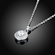 925 стерлингового серебра кубического циркония кулон ожерелье NJEW-BB18867-4